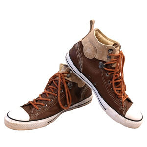 Converse Chuck Taylor Hiker 2020 Hi Top Brown Leather and Suede Men 9‎ Women 11